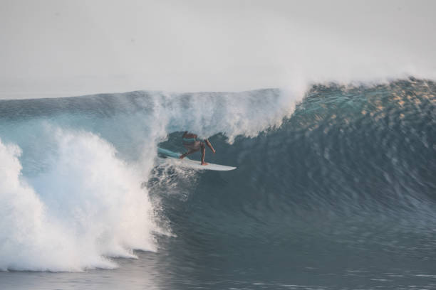 istock Surfer Riding the tube 1289012163