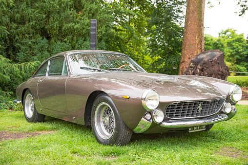 Ferrari 250 GT Berlinetta Lusso 1960s classic Italian GT car. The 250 GT Lusso is a Gran Turismo road car with a V12 engine. The car is on display during the 2017 Classic Days event at Schloss Dyck.