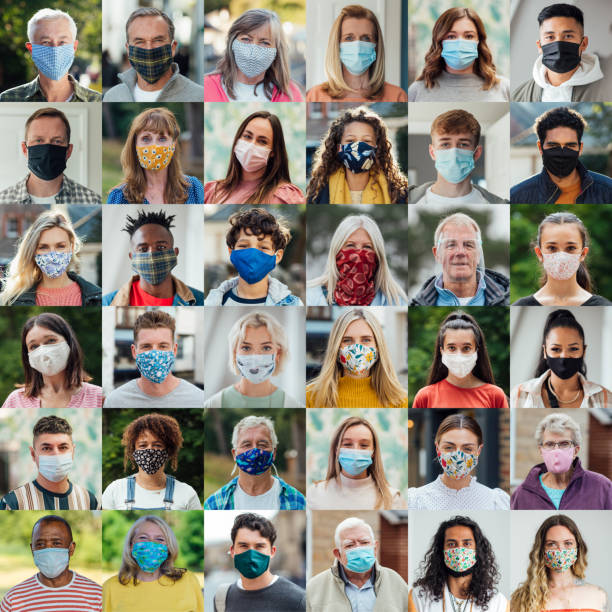 Covid Mask Portrait Montage