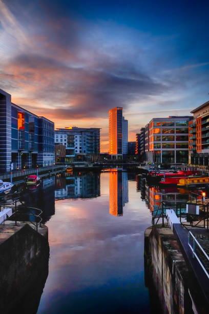 istock Modern architecture lit by early morning sunlight, Leeds, West Yorkshire, England, Britain 1289016603