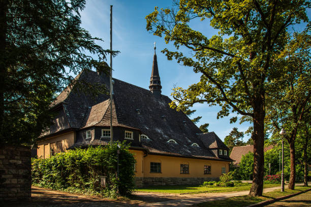 A former gym became the Catholic parish church "St. Hildegard" in Berlin-Frohnau stock photo