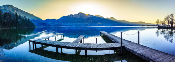 mountains at the kochel lake - bavaria