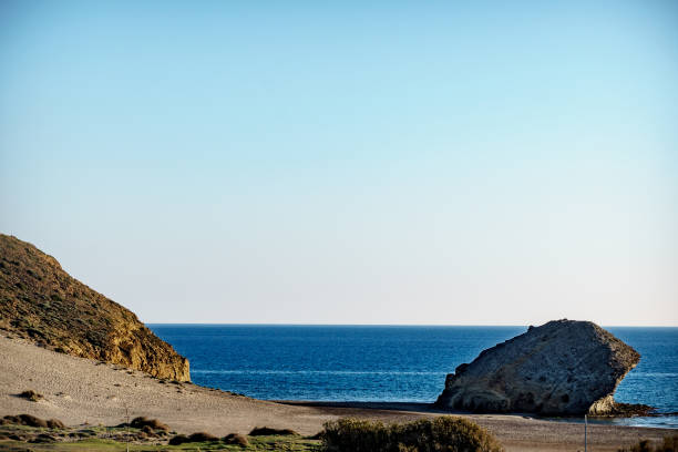 Monsul beach. Coastal landscape, Cabo de Gata Nijar Natural Park, province Almeria, Andalusia, Spain.