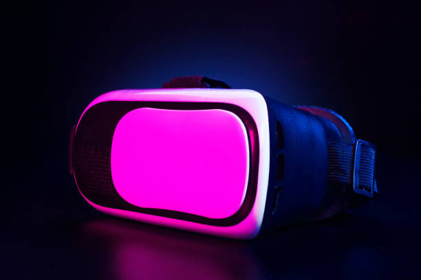 istock VR. Virtual Reality equipment on the table. creative photo. 1289028698