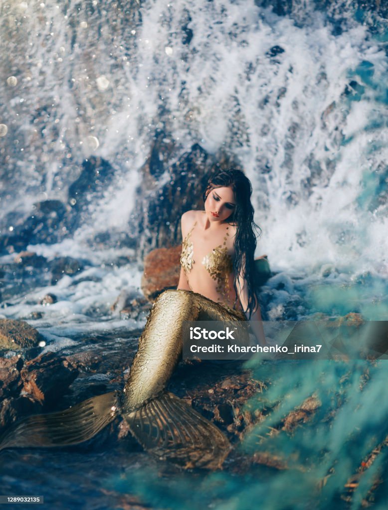 Fantasy Woman Real Mermaid Myth Goddess Of Sea Art Goldfish ...
