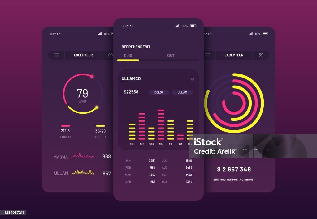 Gui Interface Designs For App Development Mobile Application Interface Design Ui Ux Set Of Modern Mobile User ...