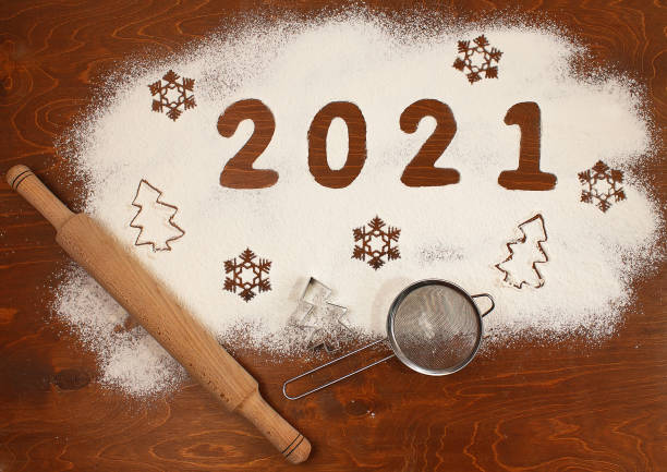 istock happy new year 2021 bakery concept. 1289044257