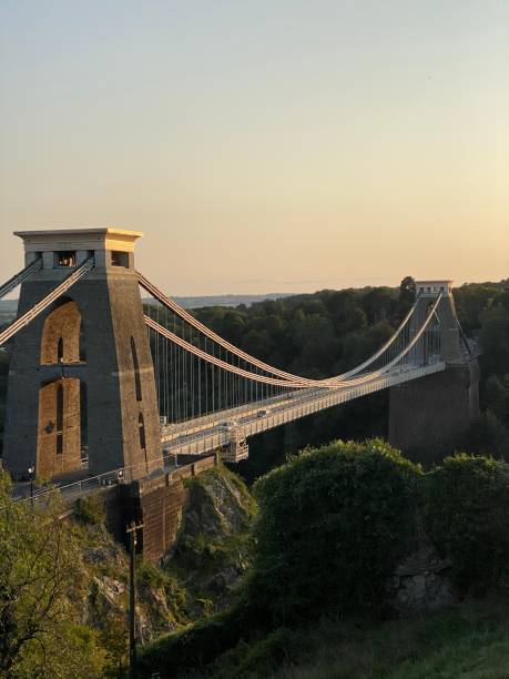 clifton suspense bridge - bristol england bridge clifton suspension bridge suspension bridge - fotografias e filmes do acervo