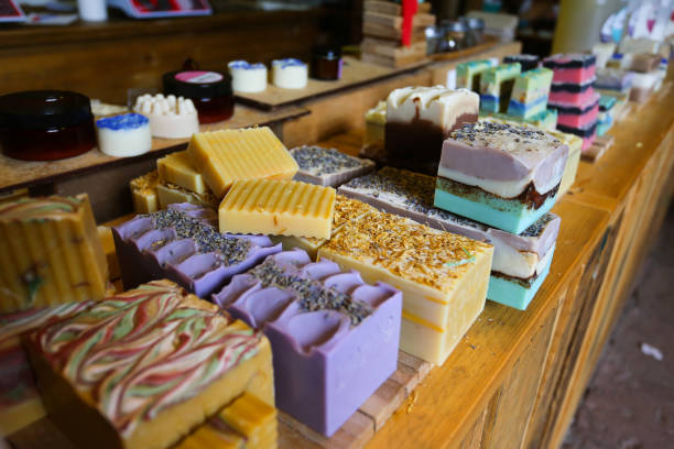 istock Block of handmade soaps 1289057794