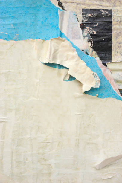 istock Old ripped blank torn paper crumpled creased posters grunge textures backdrop backgrounds placard letters 1289060227