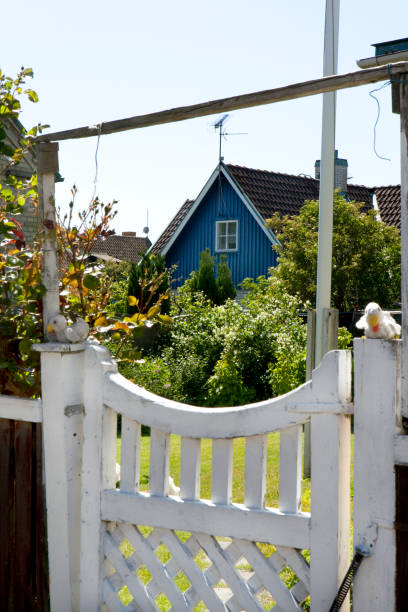 istock wooden gate to a garden 1289061217