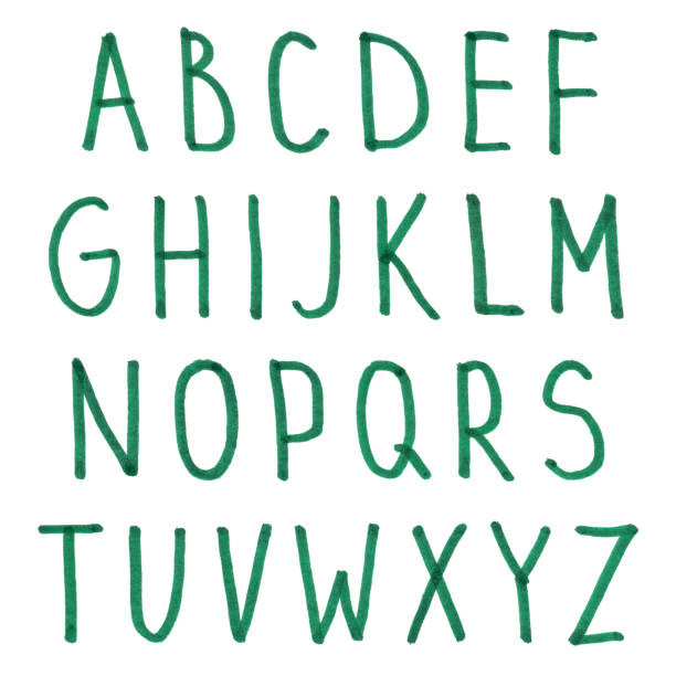 istock Hand-drawn alphabet. Calligraphy font. Modern marker lettering. Grunge style alphabet. 1289063376