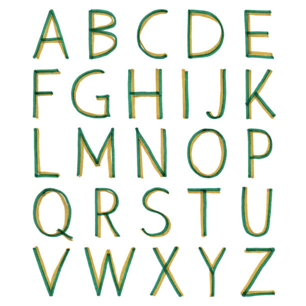 istock Hand-drawn alphabet. Calligraphy font. Modern marker lettering. Grunge style alphabet. 1289063807