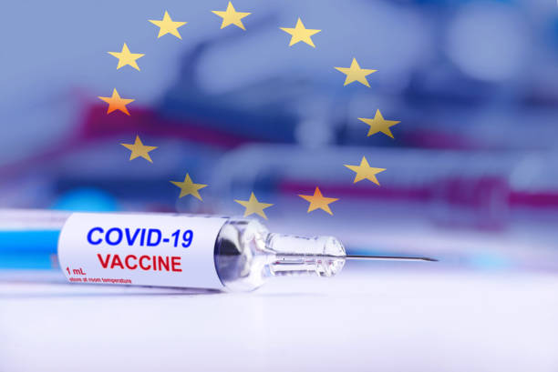 COVID-19, coronavirus vaccinations in Europe stock photo