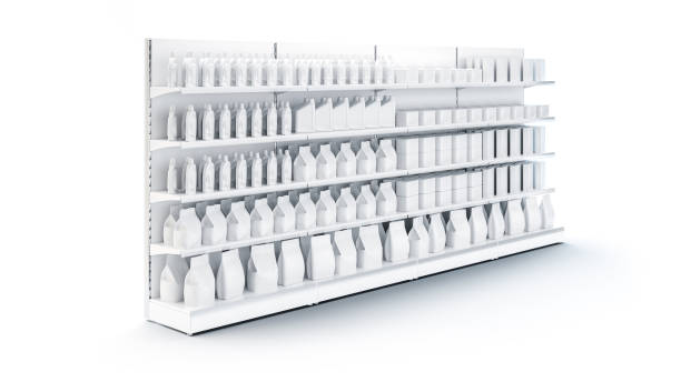 istock Rack shelves with household goods 1289065304