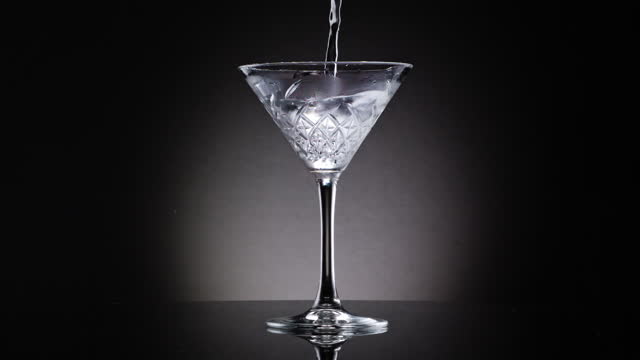 pouring a martini