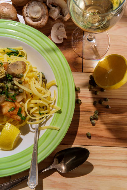 istock Italian Chicken Piccata Linguine 1289066755