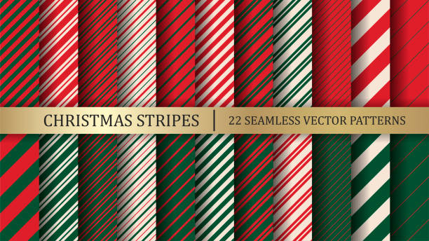 Pack of Christmas Candy Cane Stripes Vector Patterns. Set of Classic Winter Holiday Mint Candy Treat. Collection of Red Green White Striped Backgrounds. Variable Thickness Diagonal Lines Pack of Christmas Candy Cane Stripes Vector Patterns. Set of Classic Winter Holiday Mint Candy Treat. Collection of Red Green White Striped Backgrounds. Variable Thickness Diagonal Lines candy cane striped stock illustrations
