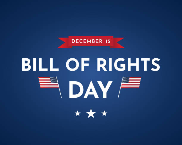 Bill of Rights Day card. Vector Bill of Rights Day card. Vector illustration. EPS10 us constitution stock illustrations