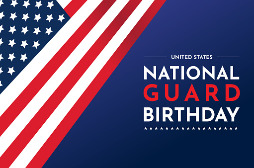 National Guard birthday poster. Vector illustration. EPS10