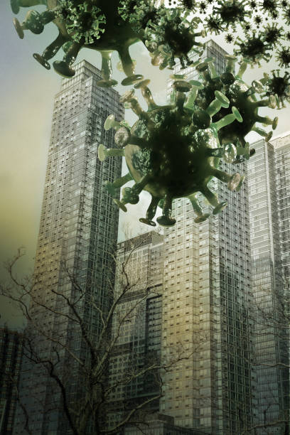 istock Tall Buildings Coronavirus Invasion 1289072598