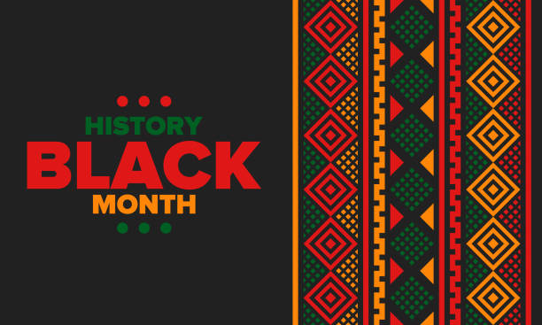 黑色歷史月。非裔美國人歷史。每年慶祝一次。2月在美國和加拿大。十月在英國。海報，卡片，橫幅，背景。向量插圖 - black history month 幅插畫檔、美工圖案、卡通及圖標