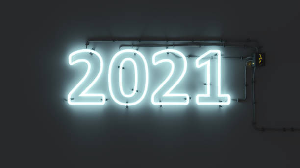 istock neon lights sign New Year 2021 1289077619