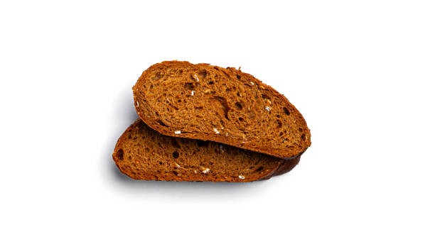 istock Rye flour sliced loaf with cereals on a white background 1289077677