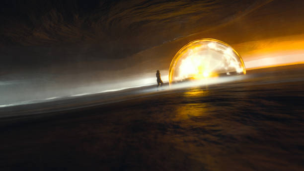 istock Astronaut discovers an energy ball 1289078750