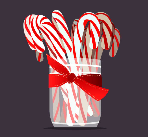 Christmas sweet candy design. Sweet caramel. vector art illustration