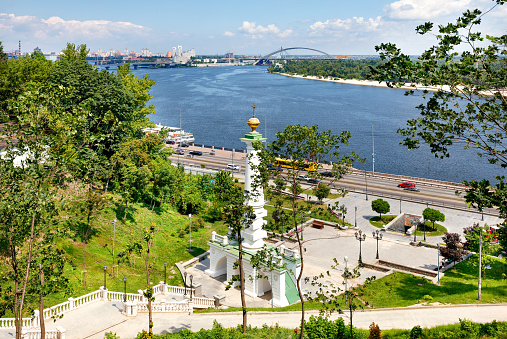 The Baltic seashore with anti-erosion concrete barriers.