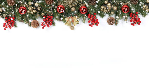 istock Christmas background and new year concept, winter banner, abstract defocused light background with decorations in snow, background image for advertising space for text, 1289080186