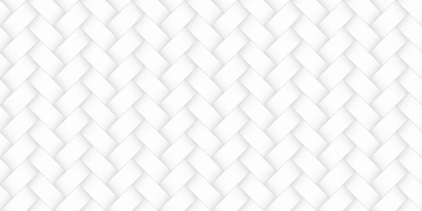 Abstract white background - Geometric texture Modern and trendy abstract background. Geometric texture with seamless patterns for your design (colors used: white, gray). Vector Illustration (EPS10, well layered and grouped), wide format (2:1). Easy to edit, manipulate, resize or colorize. woven fabric stock illustrations
