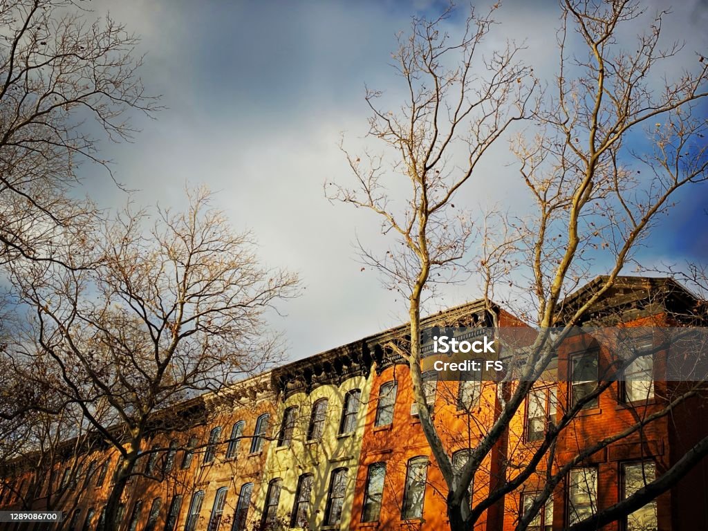 Federal Style Row Houses Philadelphia - Pennsylvania Stock Photo