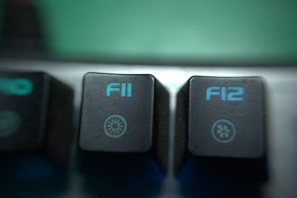 istock black keyboard colorful lights pattern with focus knob f11 1289086730