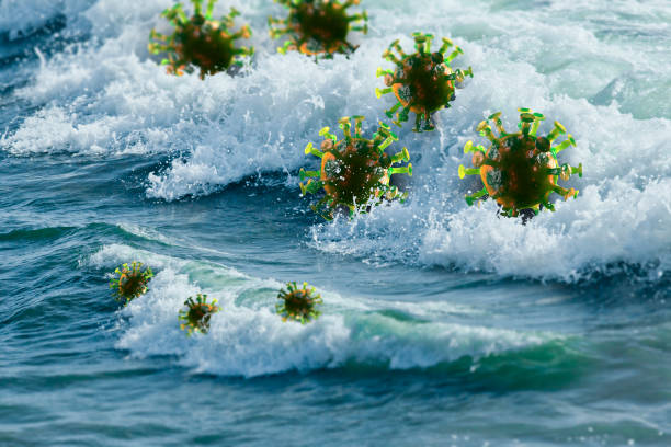 illustrazione 3d dell'epidemia di coronavirus della seconda ondata - death toll foto e immagini stock