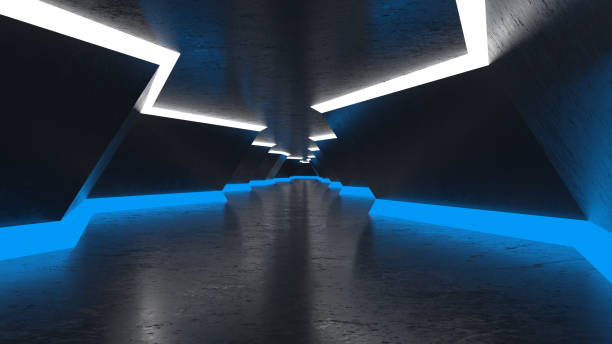 istock Futuristic Tunnel with Neon Lights 1289095048