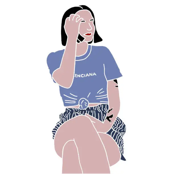 Vector illustration of WOMAN IN SPAIN