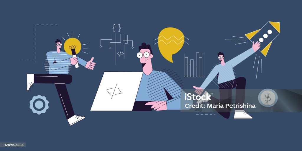 coding teamwork concept, create code of programming... Teamwork Concept Idea Programming Coding Testing Launching Software ...