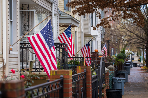 Row of historic houses in Kensington, Brooklyn