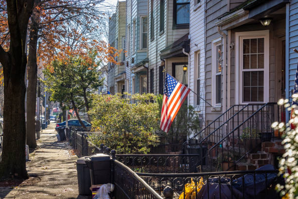 Row of historic houses in Kensington, Brooklyn