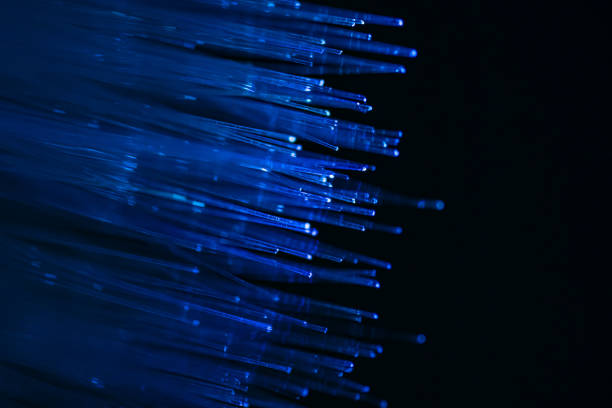 istock Close up of abstract background fiber optics,internet communication concept 1289121455