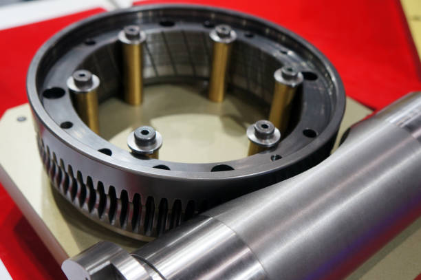 istock Close-up inside machine gear for maintenance. industrial background 1289125774