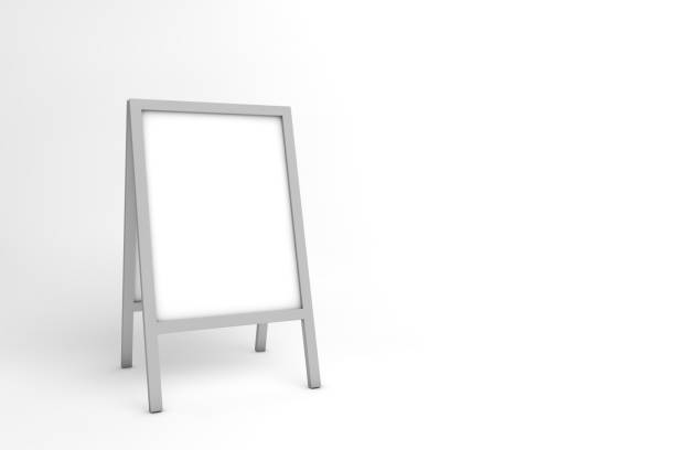 istock Blank white metallic outdoor advertising stand 1289132441
