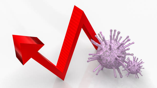 istock The virus and wave arrow  for covid 19 second wave content 3d rendering. 1289139104