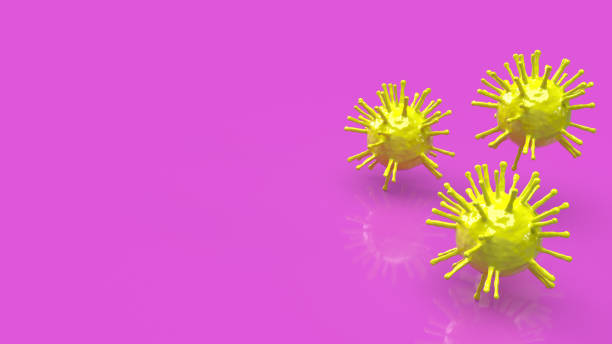 istock The yellow virus on pink background for outbreak content 3d rendering 1289139126