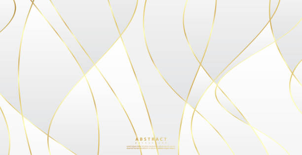 istock Abstract background with gold waves. Luxury paper cut background, golden pattern, halftone gradients, cover template, geometric shapes, modern minimal banner. 3d Vector illustration. 1289140015