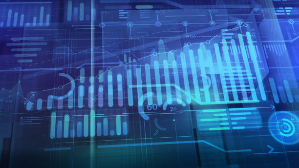 istock Business background with 3D abstract infographic space. 1289140833