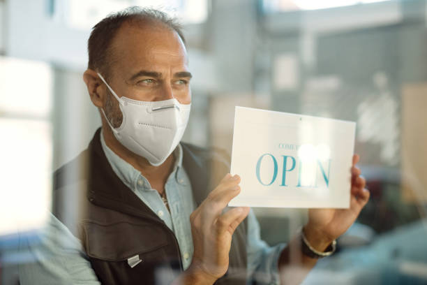 istock Reopened for a business during coronavirus pandemic! 1289141879