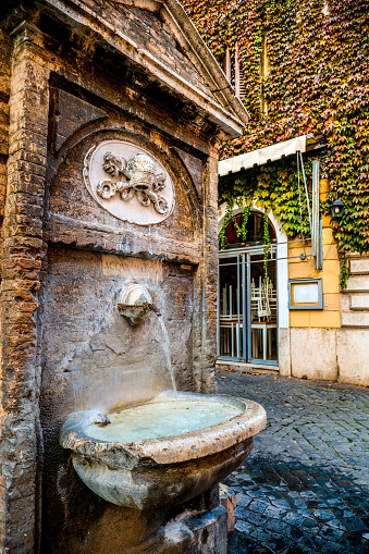 An ancient papal fountain of the \